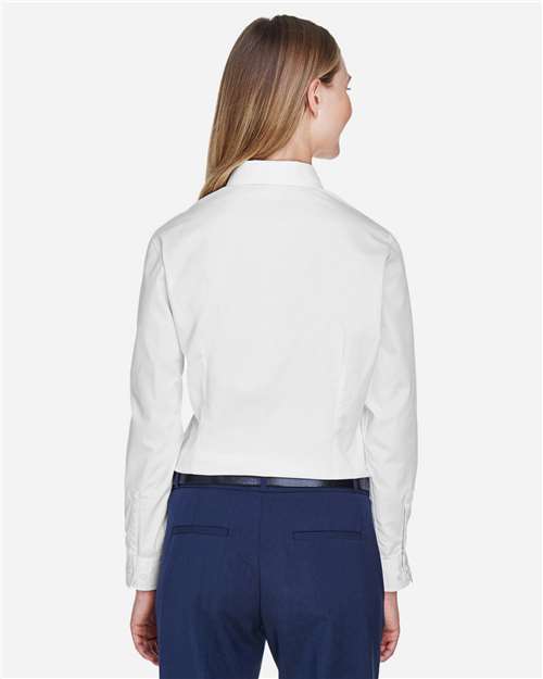 Women's Operate Twill Shirt - OnModelBack - B216A7002 - White