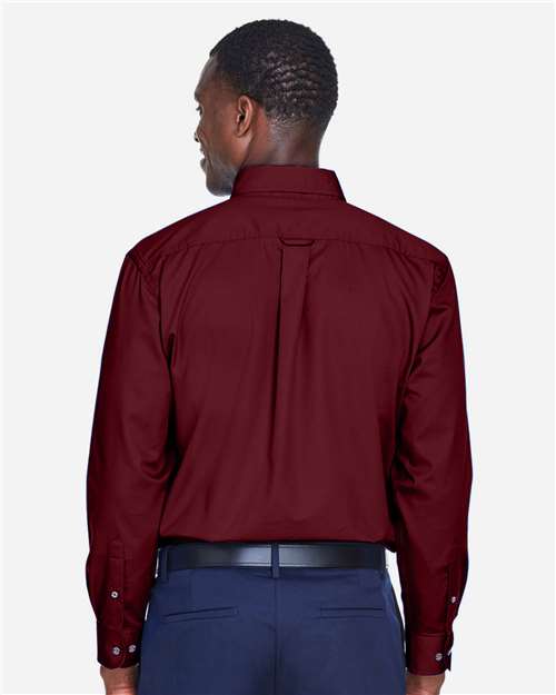Men's Easy Blend™ Twill Shirt - OnModelBack - B236B9534 - Wine