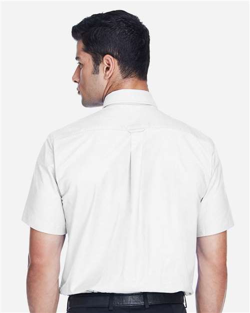 Men's Oxford Short Sleeve with Stain-Release - OnModelBack - B270B9002 - White