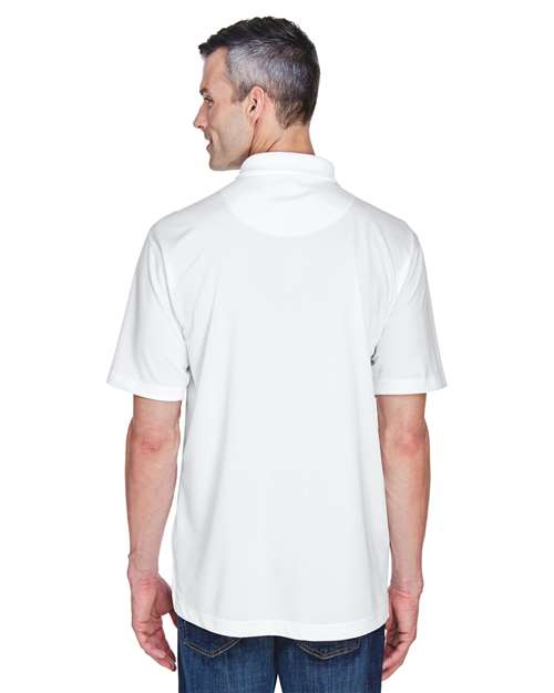 Men's Cool & Dry Stain-Release Performance Polo - OnModelBack - B914E1003 - White