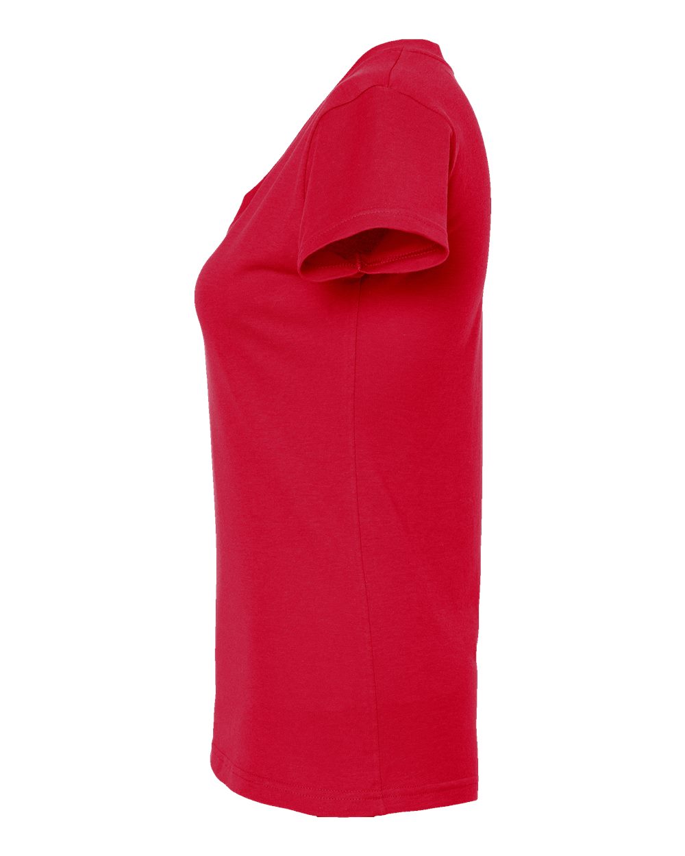 Women's Fine Jersey V-Neck T-Shirt - DirectSide - B20259702 - Red