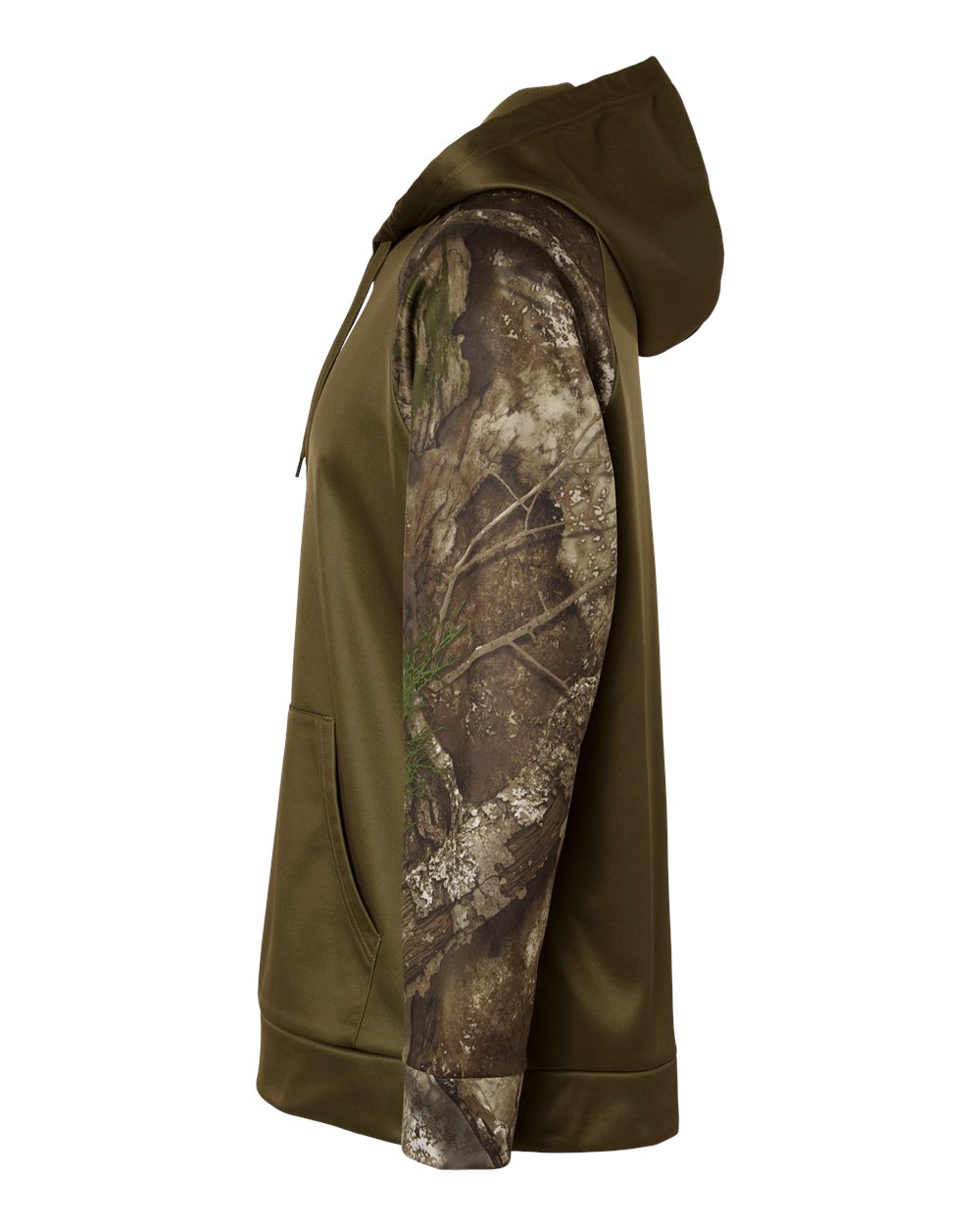 RT5305-Unisex Realtree® Performance Colorblocked Hooded Sweatshirt - DirectSide - B03050102 - Camo/ Green