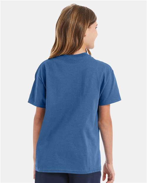 Youth Authentic T-Shirt - OnModelBack - B31600983 - Denim Blue