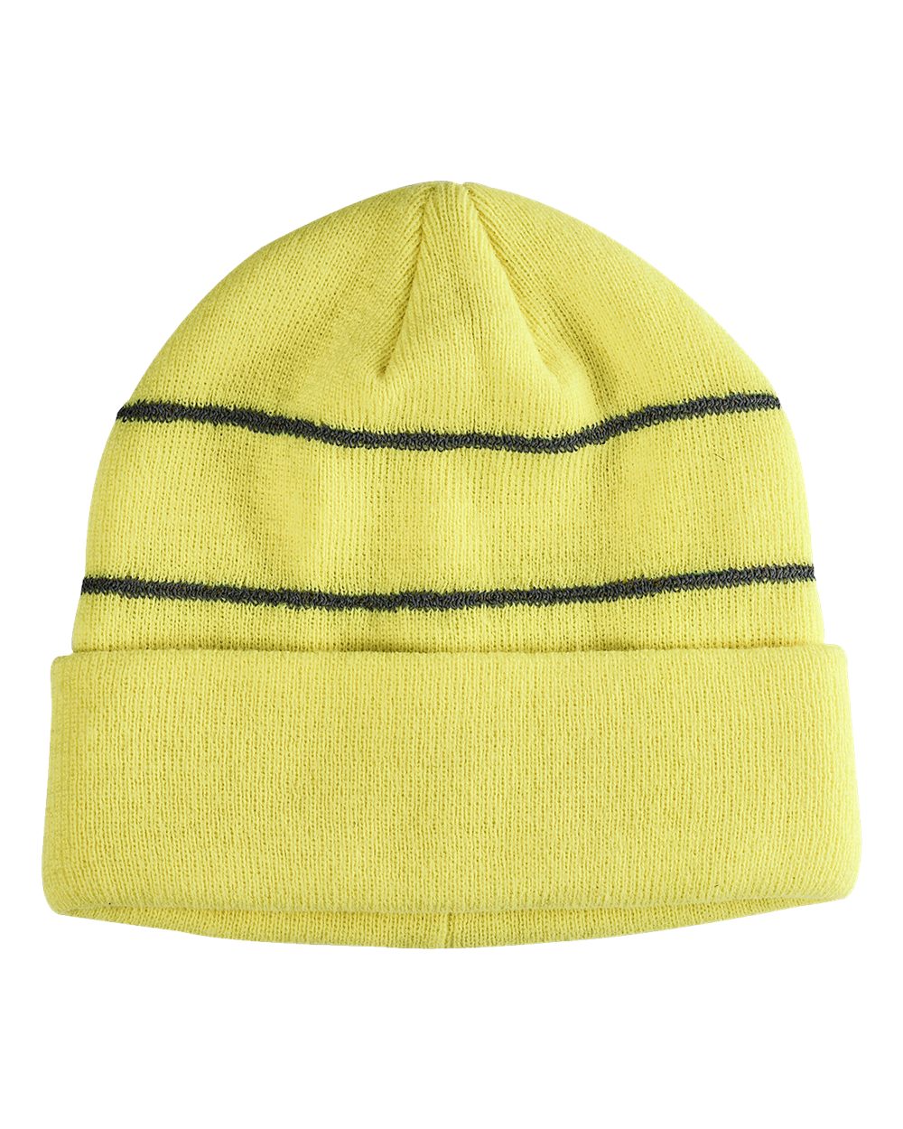 Reflective Cuffed Beanie - Front - B849E8160 - Neon Green