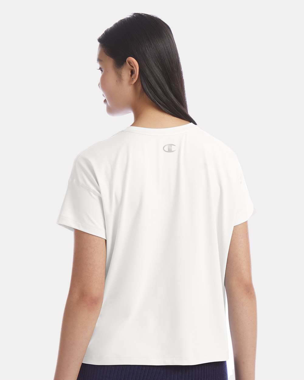 Women's Sport Soft Touch T-Shirt - OnModelBack - B03484113 - White