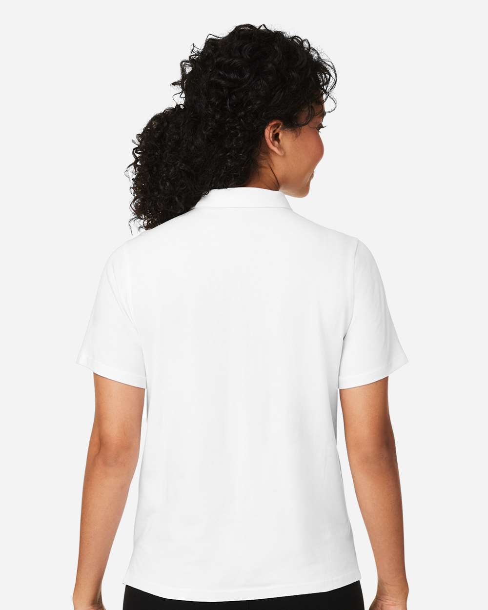 Women's Raleigh Stretch Polo - OnModelBack - B625B2002 - White