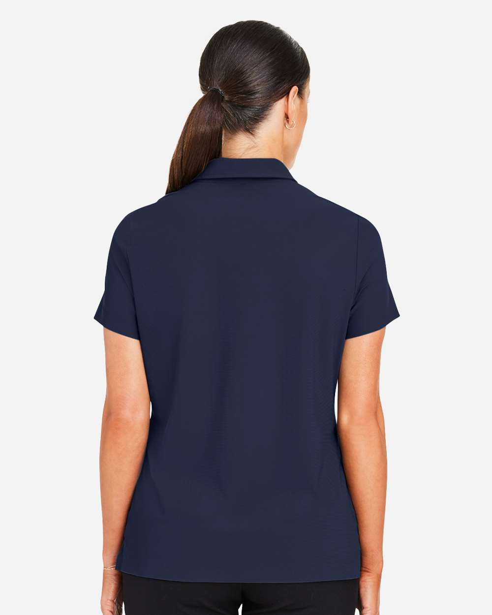 Women's CrownLux Performance® Windsor Welded Polo - OnModelBack - B623B2652 - Navy