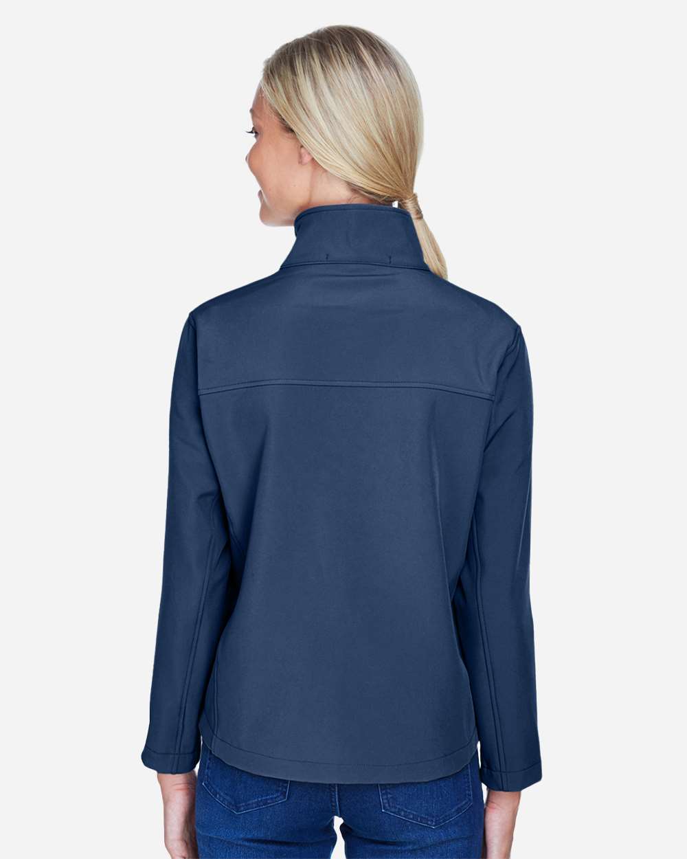 Women's Soft Shell Jacket - OnModelBack - B614B2653 - Navy