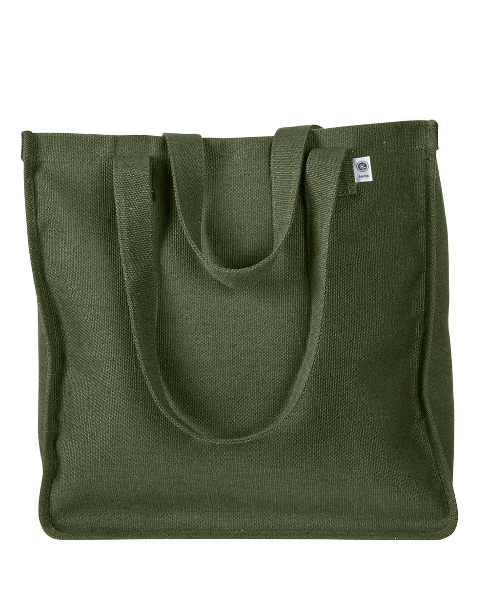 Hemp Market Tote - Front - B885E9110 - Olive