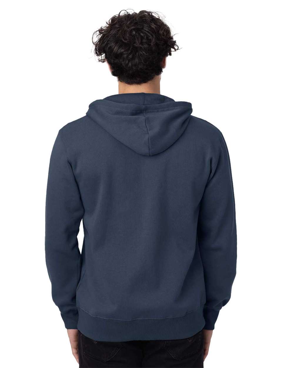 Unisex Heritage Full-Zip Hooded Sweatshirt - OnModelBack - B862E9653 - Pacific