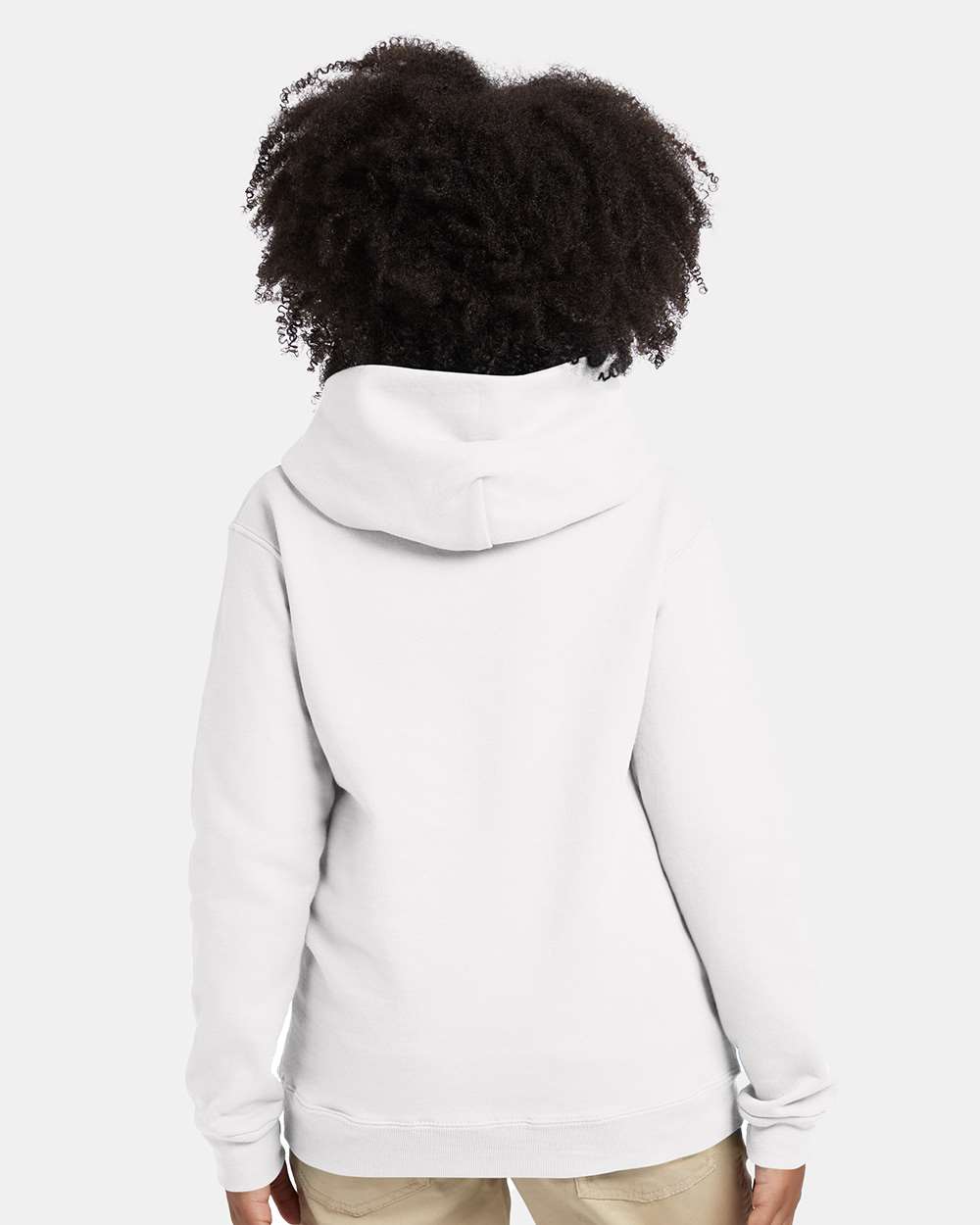 Youth Ecosmart® Hooded Sweatshirt - OnModelBack - B32000002 - White