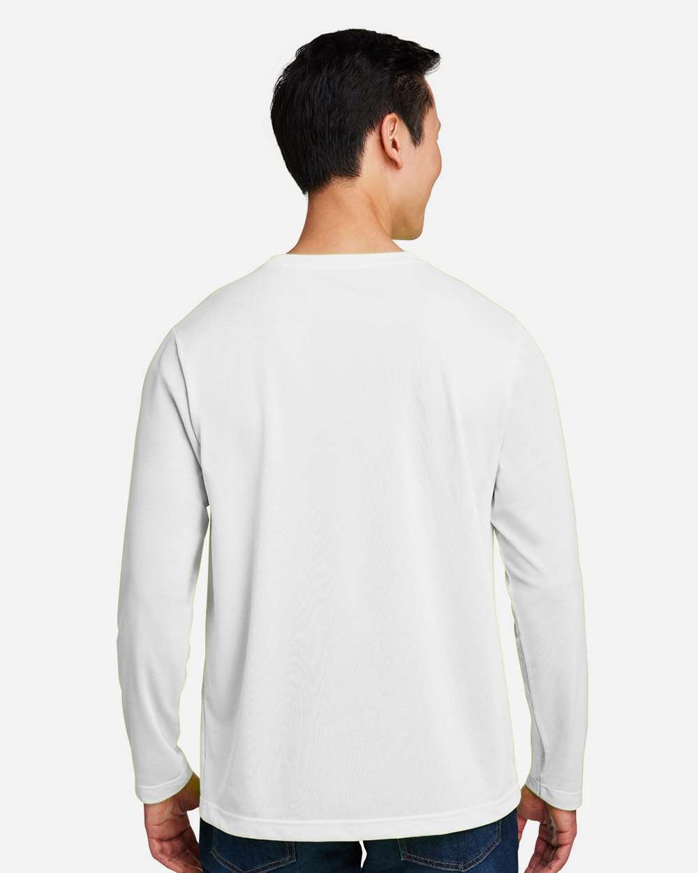 Unisex Charge Snag and Soil Protect Long Sleeve T-Shirt - OnModelBack - B189B9002 - White