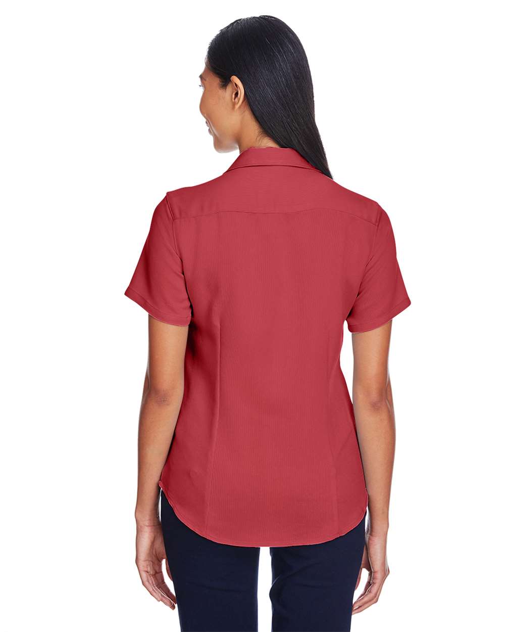 Women's Bahama Cord Camp Shirt - OnModelBack - B254B9703 - Tile Red