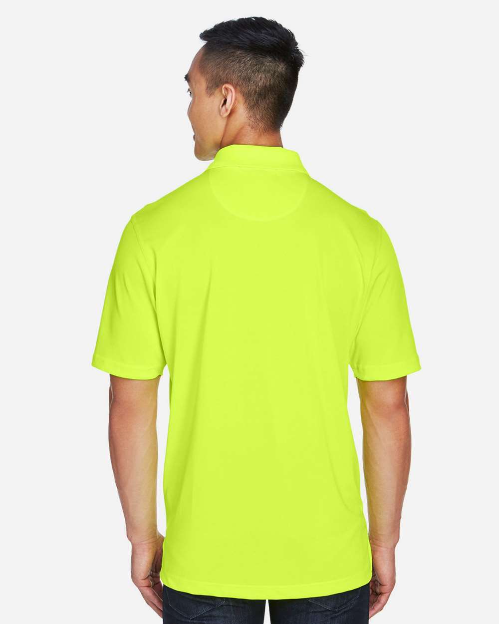 Men's Advantage Snag Protection Plus IL Snap Placket Polo - OnModelBack - B211B9123 - Safety Yellow