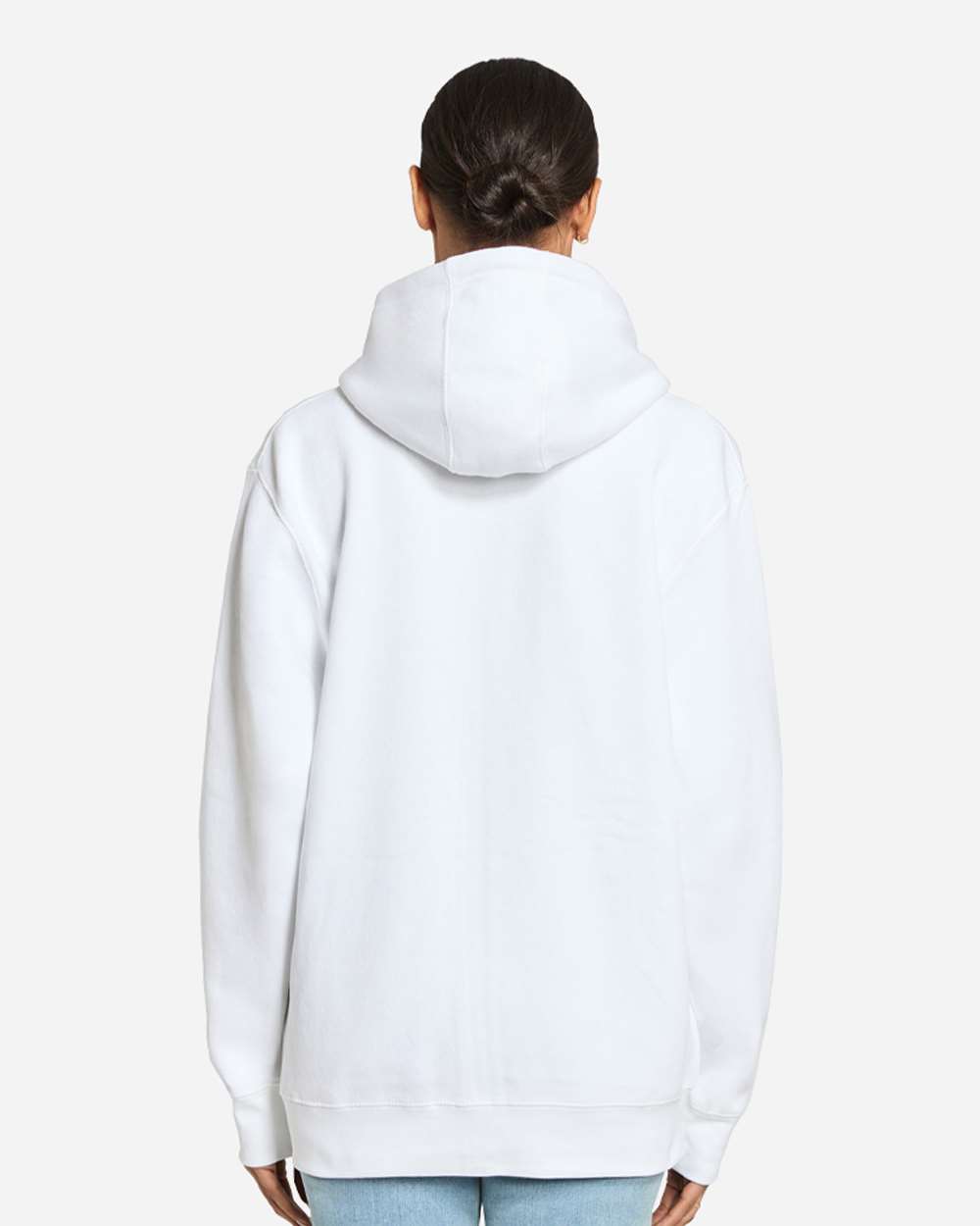 Unisex Premium Full-Zip Hooded Sweatshirt - OnModelBack - B488C9002 - White