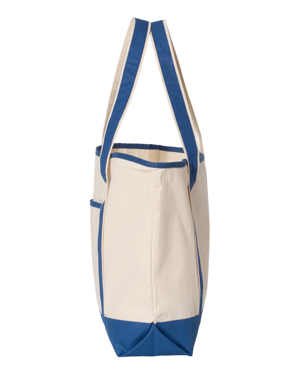 34.6L Large Canvas Deluxe Tote - DirectSide - B45695750 - Natural/ Royal