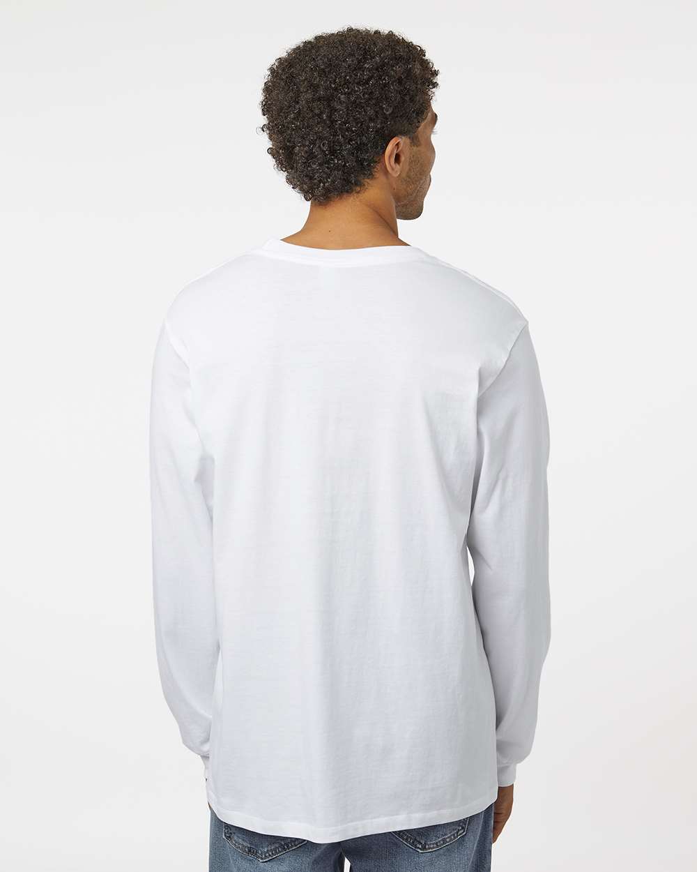 Unisex Classic Long Sleeve T-Shirt - OnModelBack - B10872103 - White
