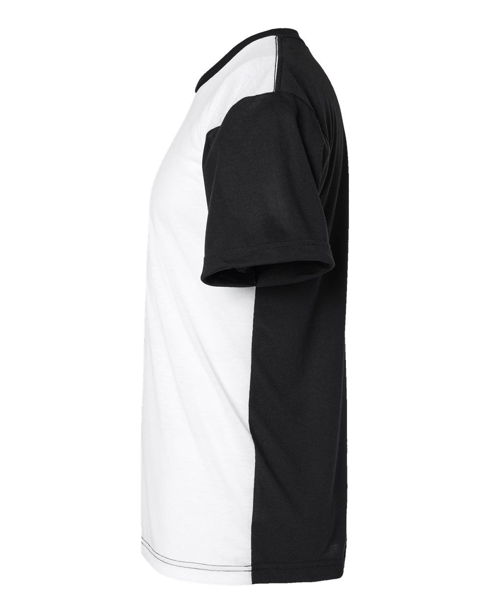 Men's Blackout Polyester Sublimation Tee - DirectSide - B86038503 - White/ Black