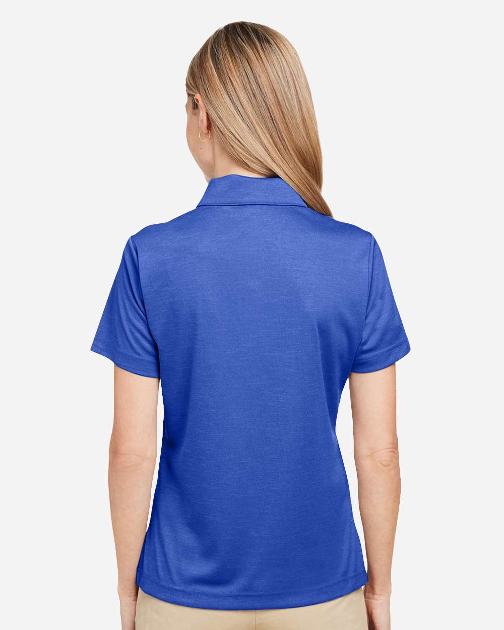 Women's Zone Sonic Heather Performance Polo - OnModelBack - B718D9752 - Sport Royal Heather