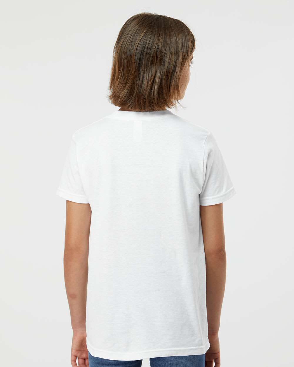 Youth Fine Jersey T-Shirt - OnModelBack - B20459002 - White