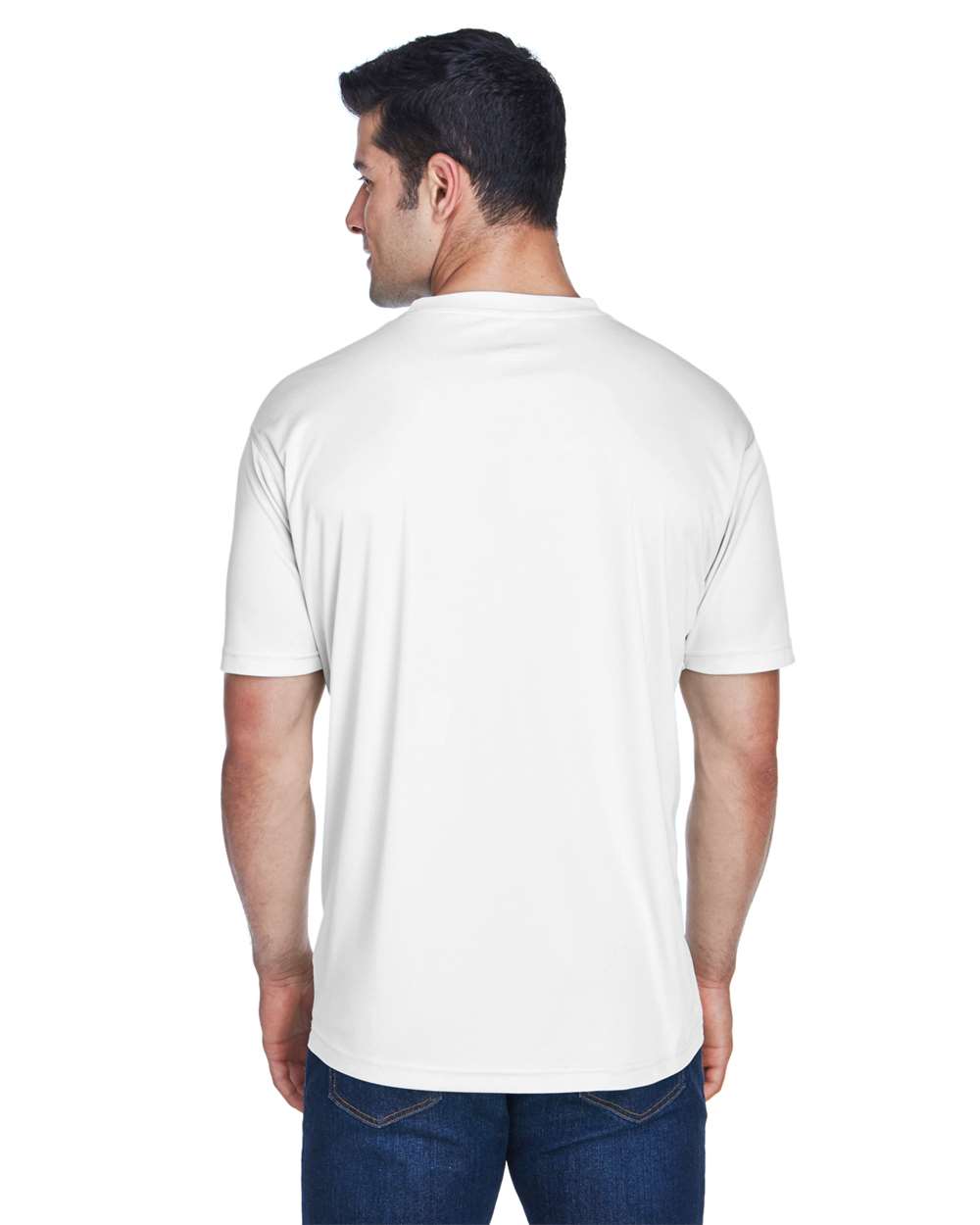 Men's Cool & Dry Sport Performance Interlock T-Shirt - OnModelBack - B907E1003 - White