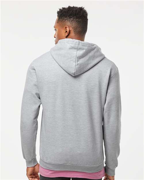Unisex Full-Zip Hooded Sweatshirt - OnModelBack - B10359099 - Heather Grey