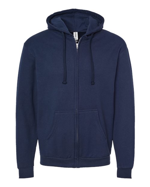 Unisex Full-Zip Hooded Sweatshirt - Front - B10359659 - Navy
