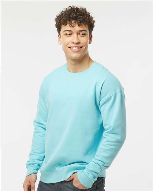 Unisex Fleece Crewneck Sweatshirt - OnModelSide - B10459129 - Purist Blue