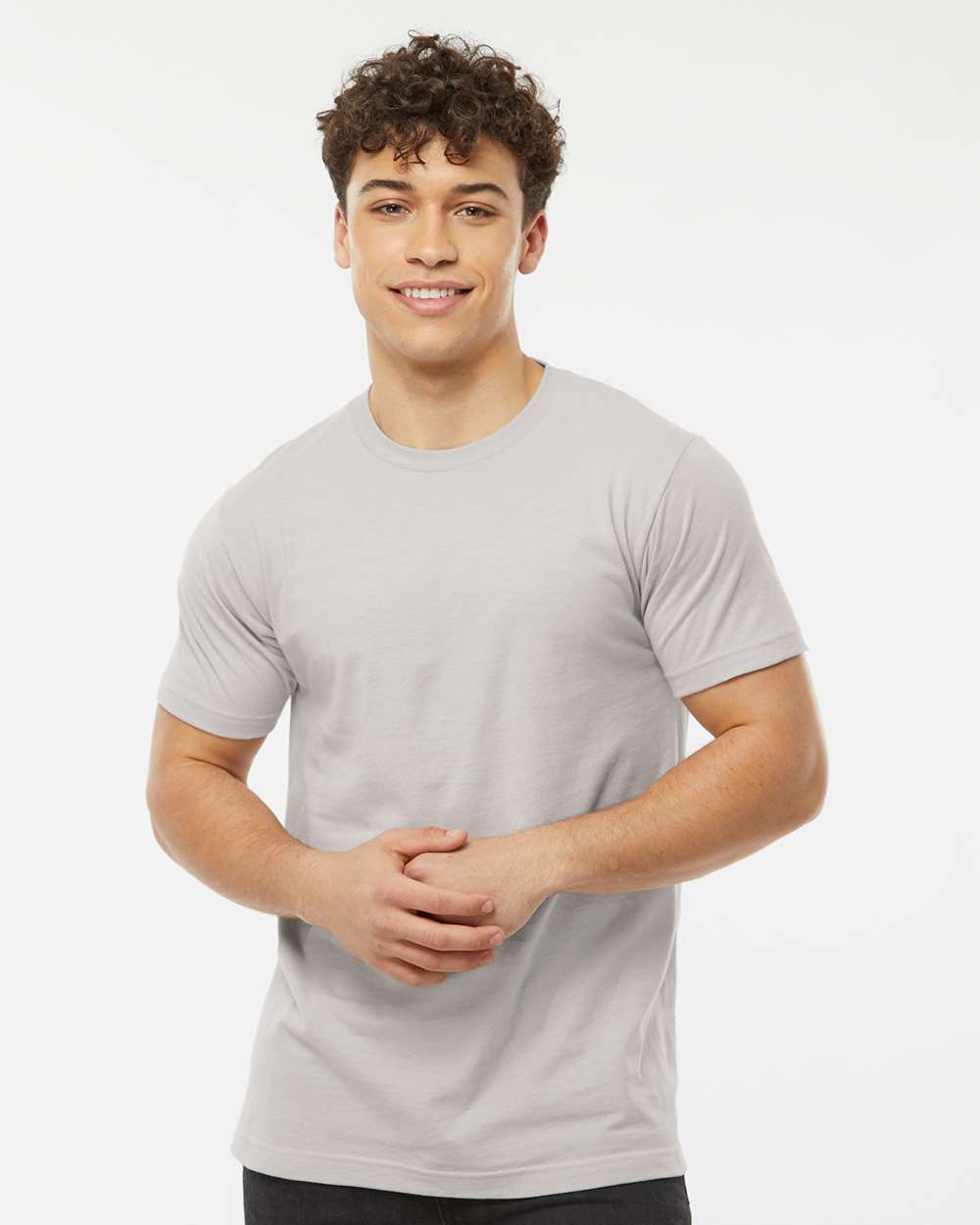 Fine Jersey T-Shirt - OnModelFront - B10259352 - Silver