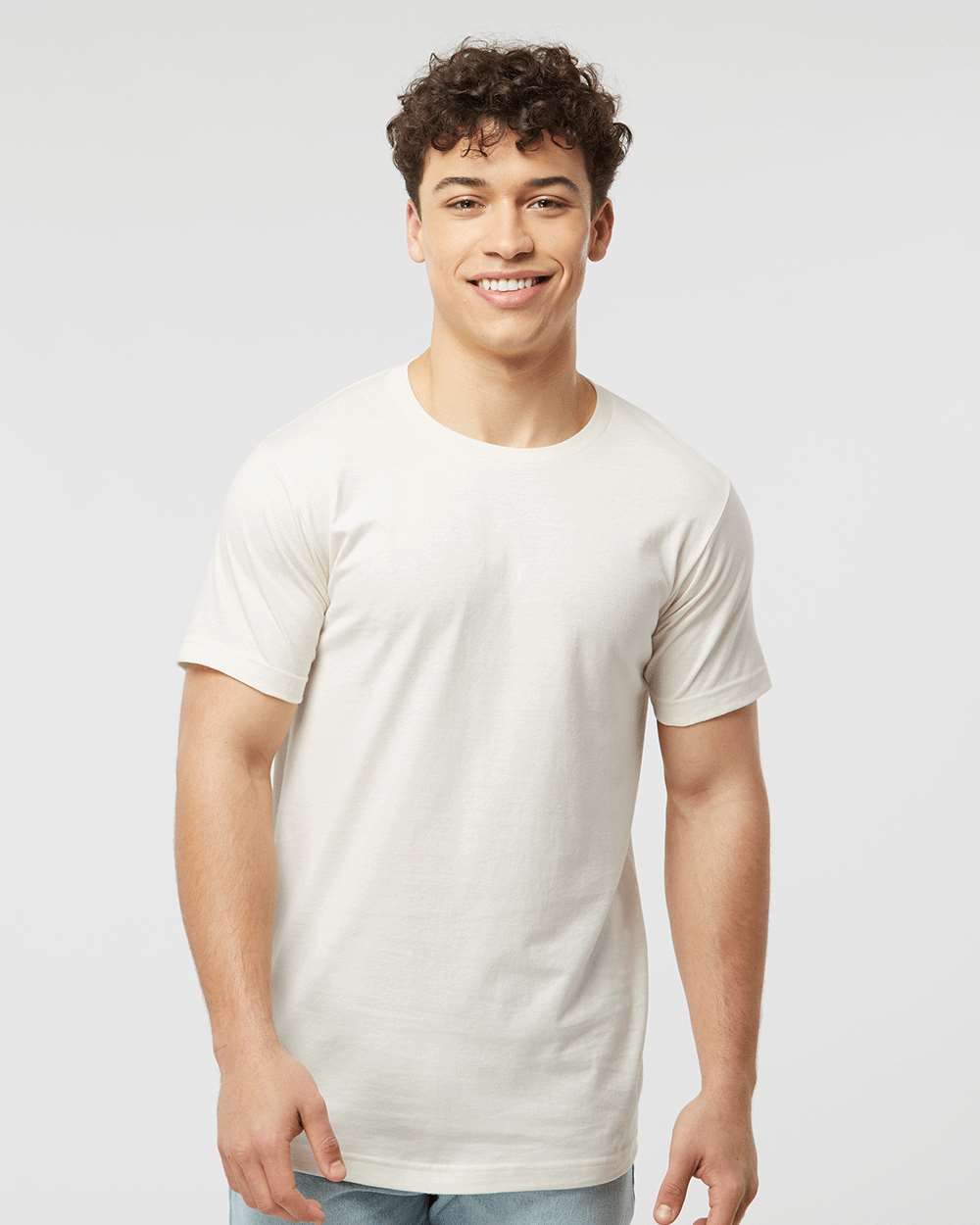 Fine Jersey T-Shirt - OnModelFront - B10259012 - Vintage White