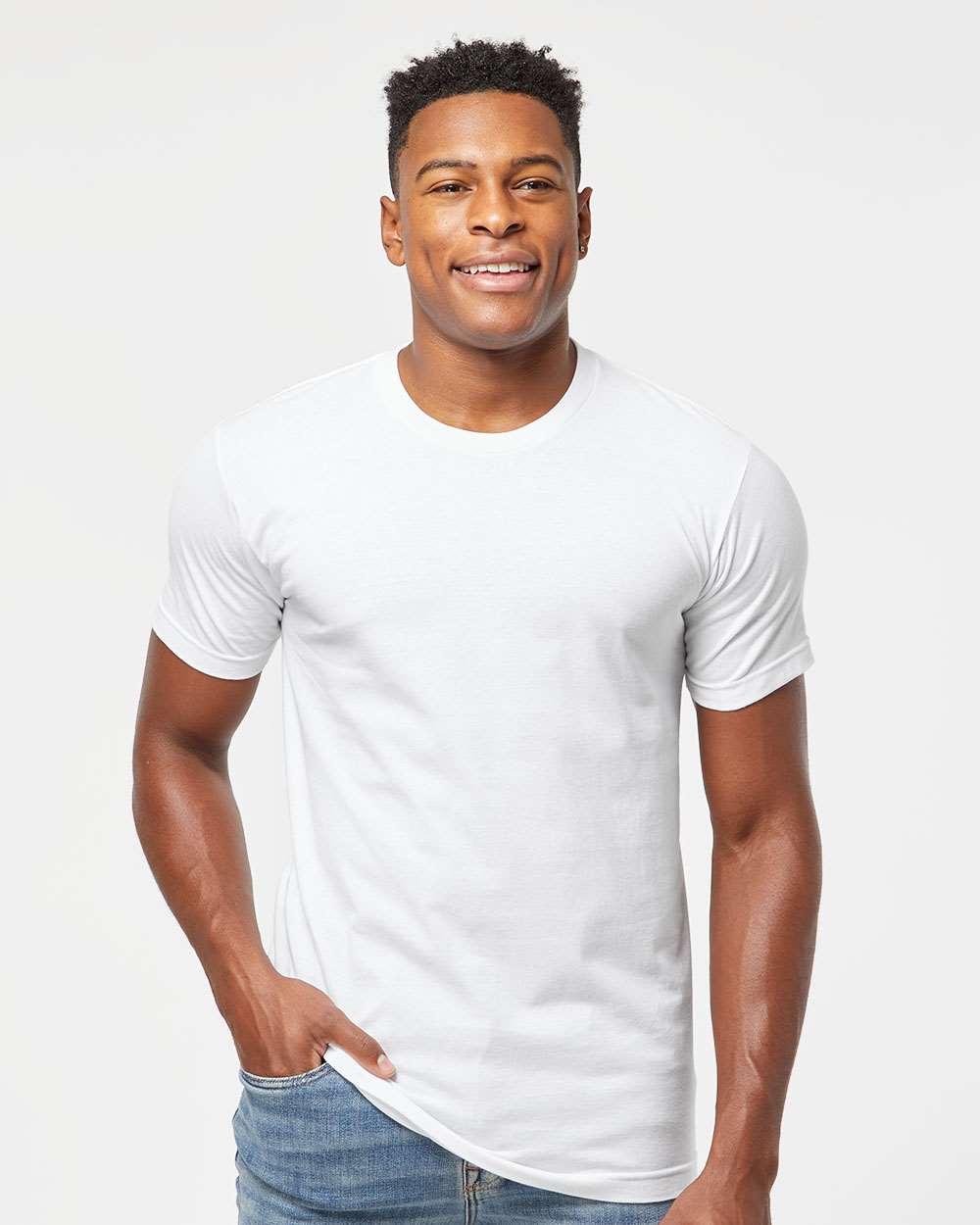 Fine Jersey T-Shirt - OnModelFront - B10259002 - White