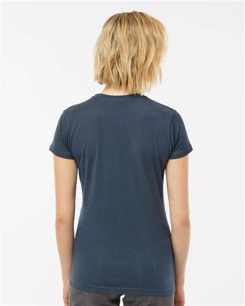 Women's Fine Jersey Slim Fit T-Shirt - OnModelBack - B20159688 - Indigo