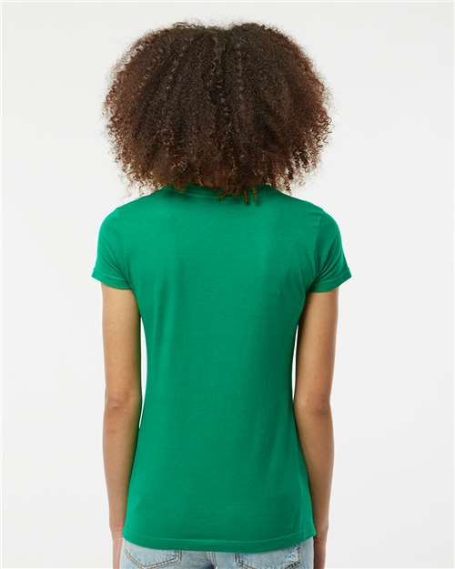 Women's Fine Jersey Slim Fit T-Shirt - OnModelBack - B20159118 - Kelly Green