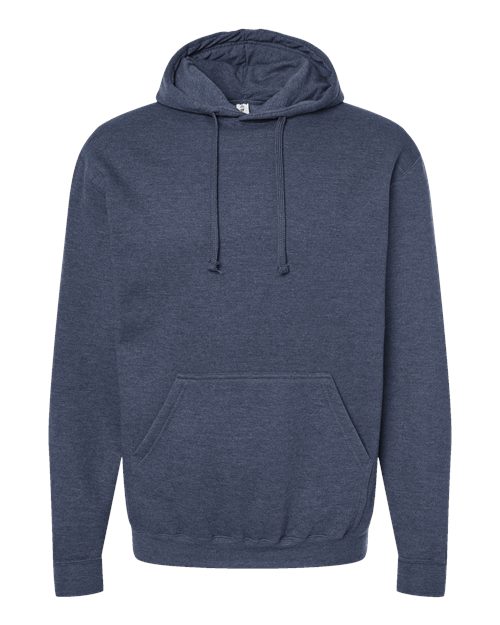 Unisex Fleece Hooded Sweatshirt - Front - B31359259 - Heather Denim