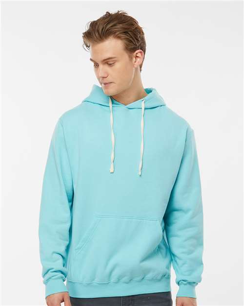 Unisex Fleece Hooded Sweatshirt - OnModelFront - B31359129 - Purist Blue