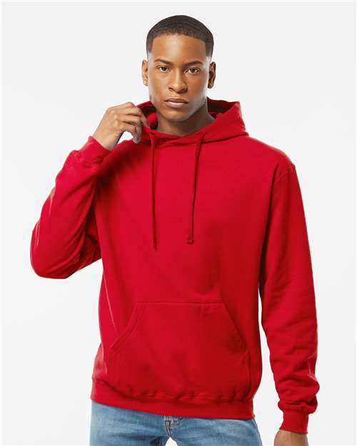 Unisex Fleece Hooded Sweatshirt - OnModelFront - B31359139 - Red
