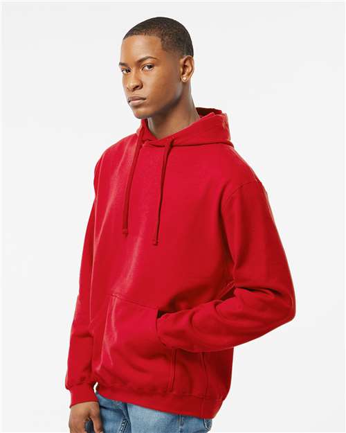 Unisex Fleece Hooded Sweatshirt - OnModelSide - B31359139 - Red