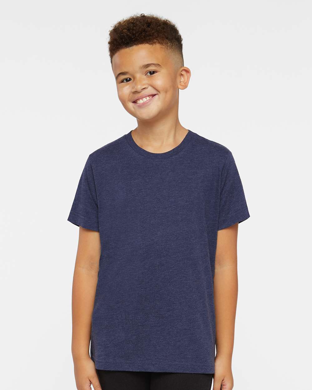 Youth Fine Jersey Tee - OnModelFront - B38038732 - Vintage True Navy