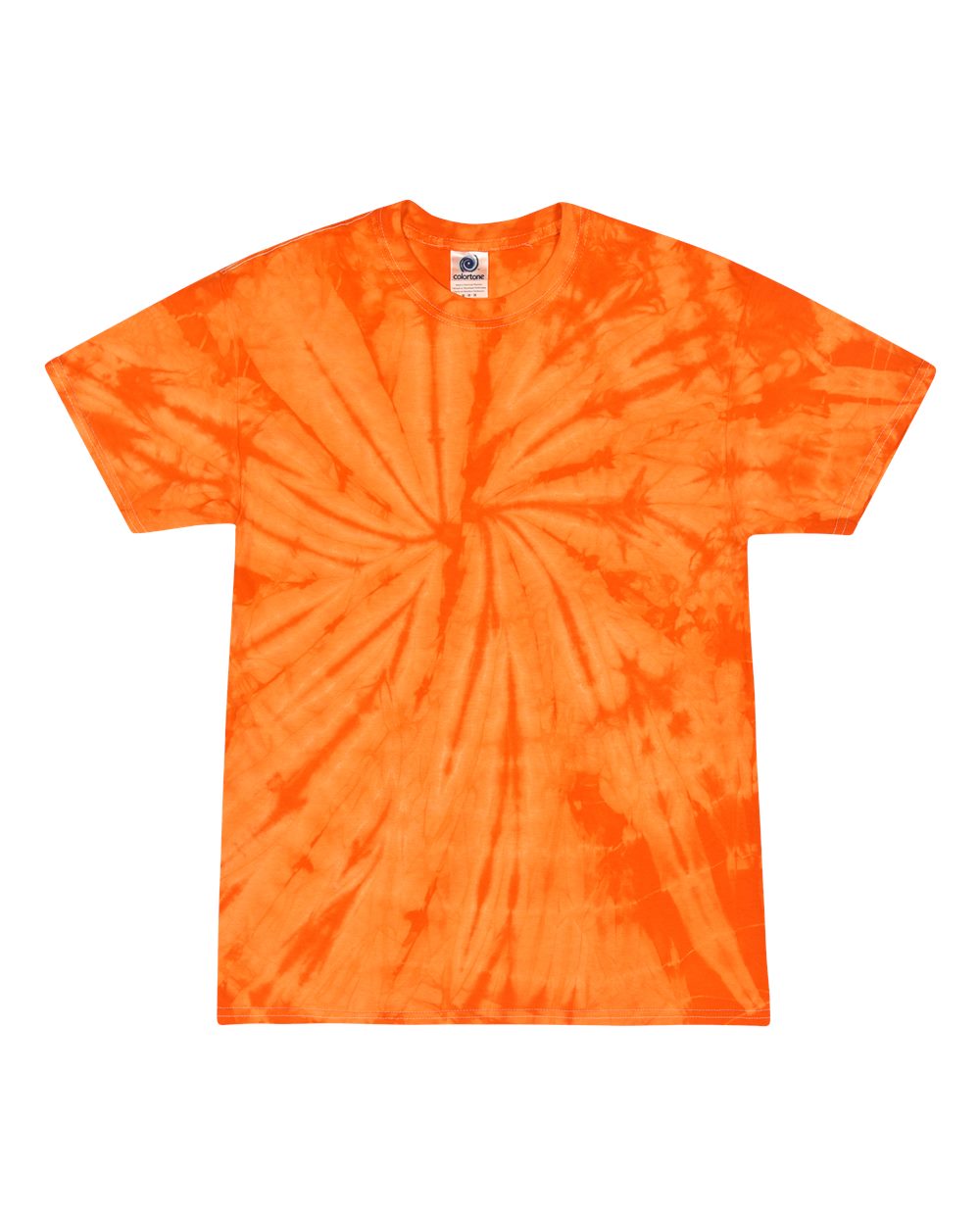 Youth Multi-Color Tie-Dyed T-Shirt - Front - B11002664 - Spider Orange