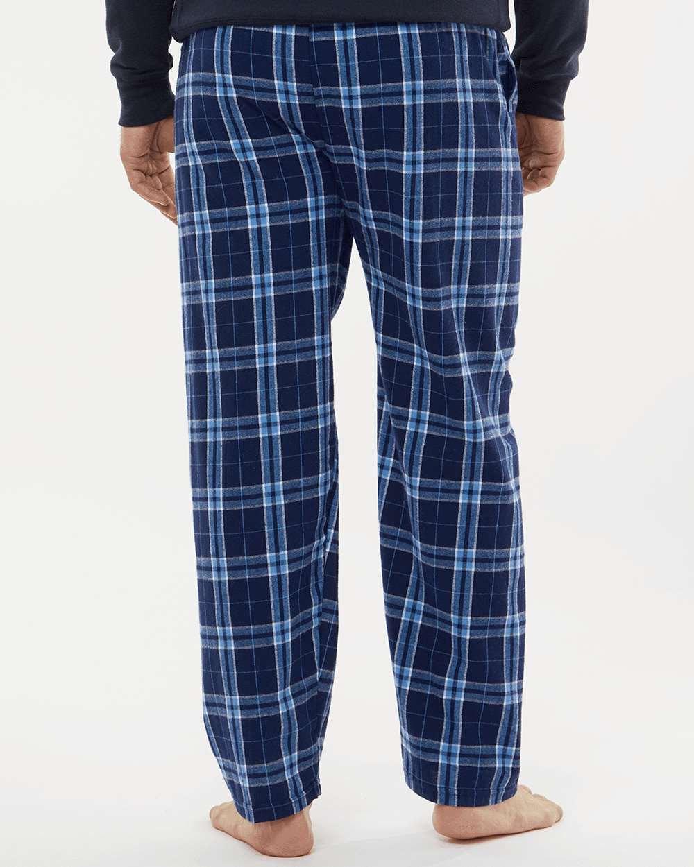 Harley Flannel Pants - OnModelBack - B13203131 - Navy/ Columbia