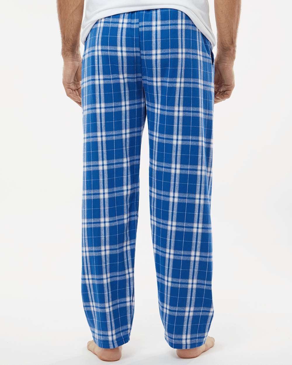 Harley Flannel Pants - OnModelBack - B13203211 - Royal/ Silver