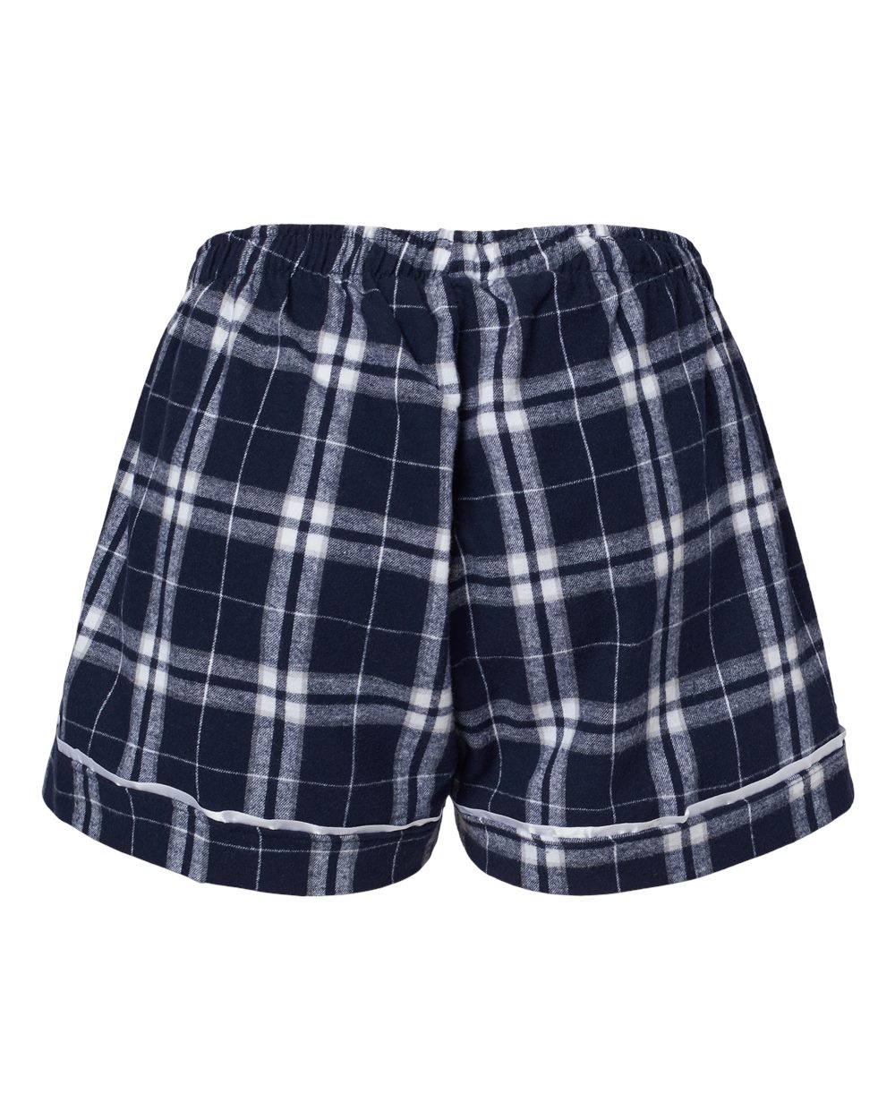 Women's Flannel Shorts - Back - B14403652 - Navy/ Silver