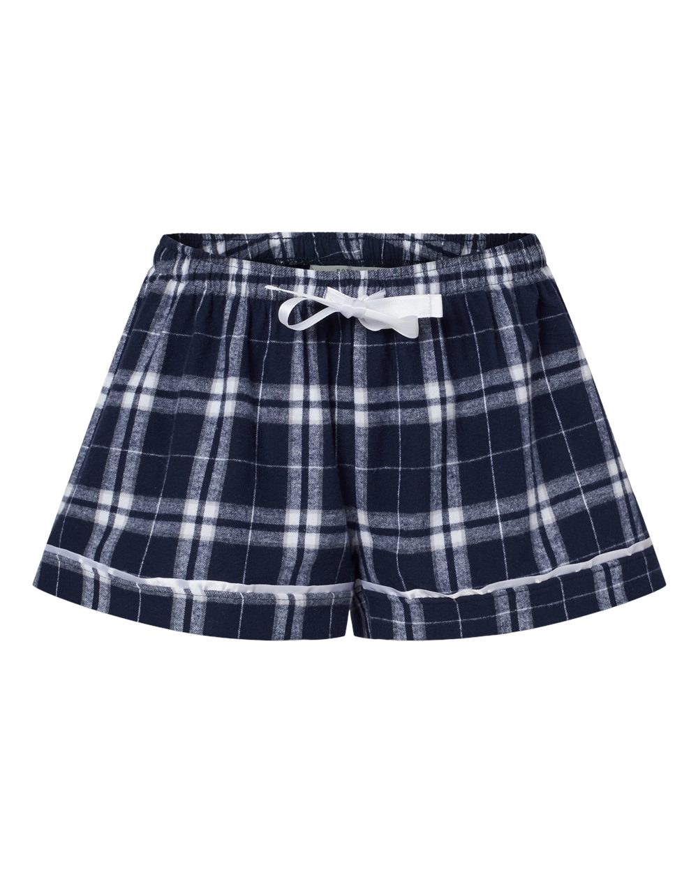 Women's Flannel Shorts - Front - B14403652 - Navy/ Silver
