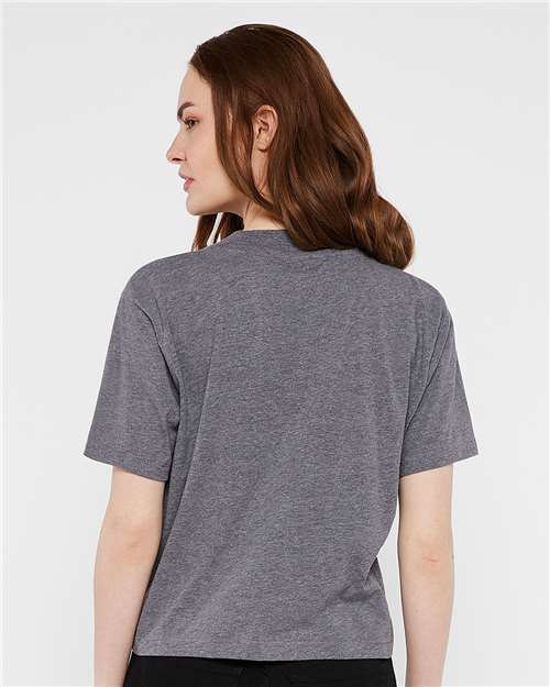 Women's Boxy Tee - OnModelBack - B06838134 - Granite Heather