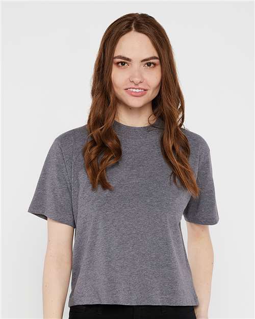 Women's Boxy Tee - OnModelFront - B06838134 - Granite Heather