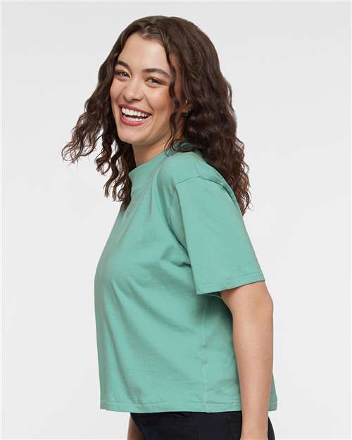 Women's Boxy Tee - OnModelSide - B06838813 - Saltwater