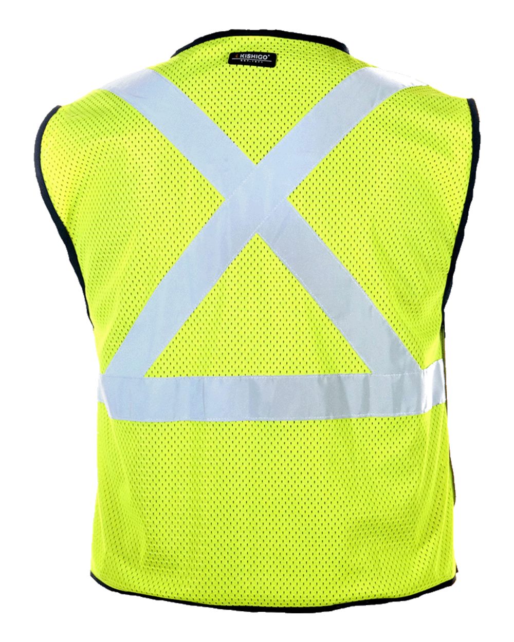 1806-Unisex X-Back Breakaway Vest - Back - B13329173 - Lime