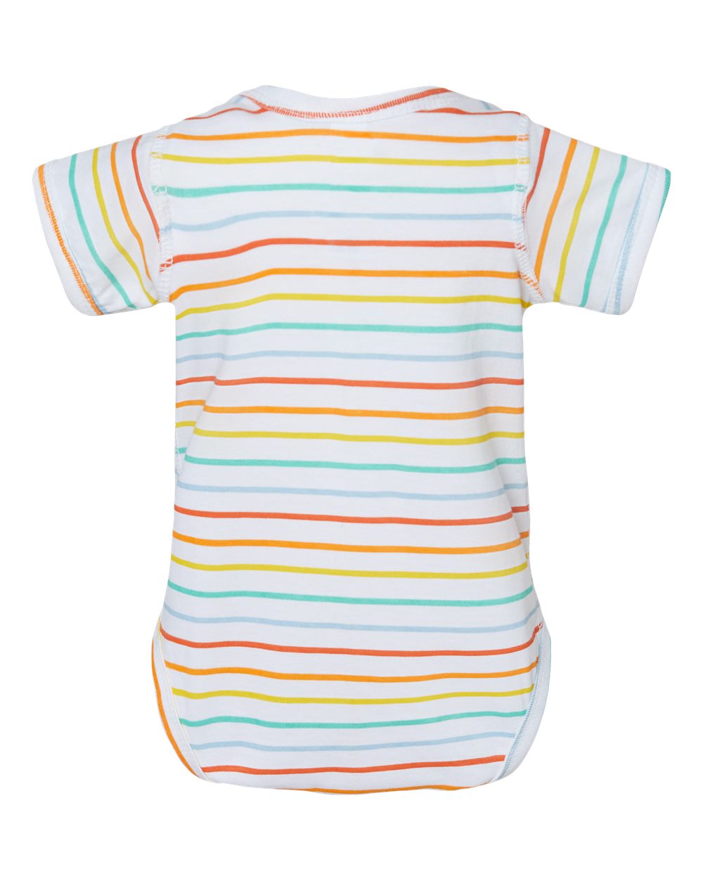 Infant Fine Jersey Bodysuit - Back - B33438901 - Rainbow Stripe