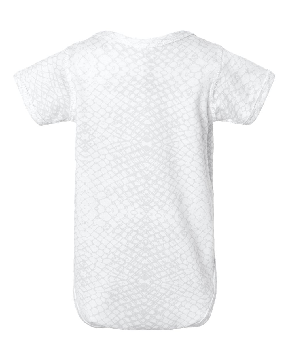 Infant Fine Jersey Bodysuit - Back - B33438011 - White Reptile