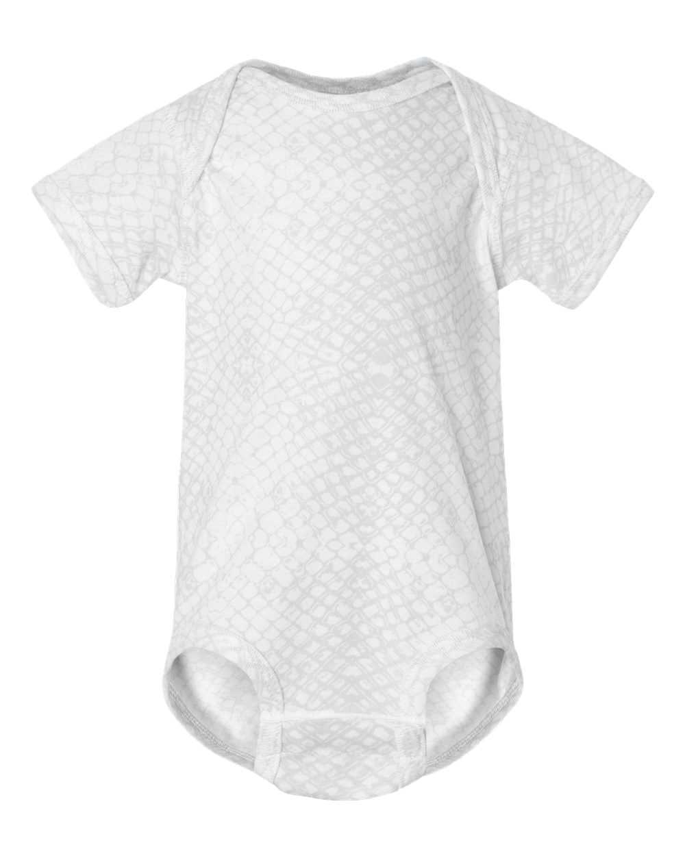 Infant Fine Jersey Bodysuit - Front - B33438011 - White Reptile